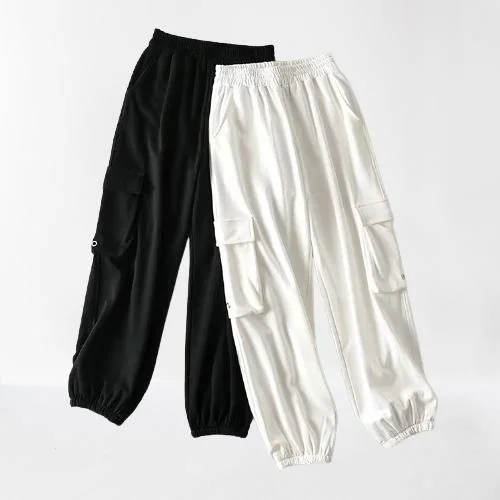 A elasticidade soltas as mulheres de carga Pants Femme Sport Senhoras Joggers mulheres' S Pants