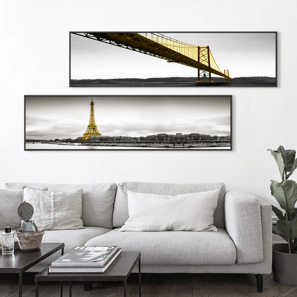 Scenery Landscape Bridge Paris Eiffel Tower Canvas Wall Painting Custom Cheap Home Hotel Decor Modern Classic Decoration Wall