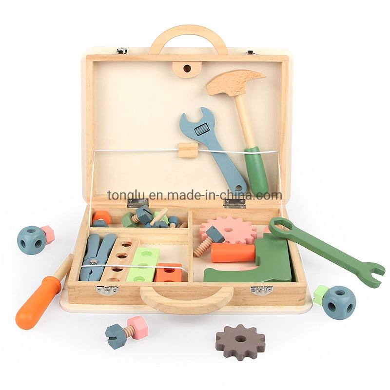 Kids Role Play Tool Toy Wooden Toy Tool Box Set Kids