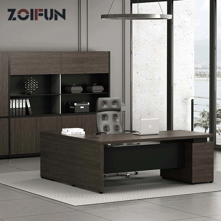 Modern Luxury Home Boss MDF Wooden Office Computer Desk Executive Organizer