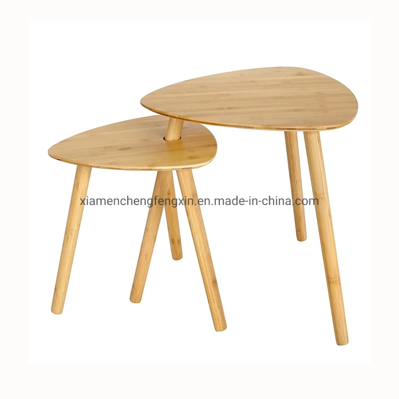 Set von 2 Bamboo Nesting Coafeseite skandinavische Beistelltische Für Heim und Büro