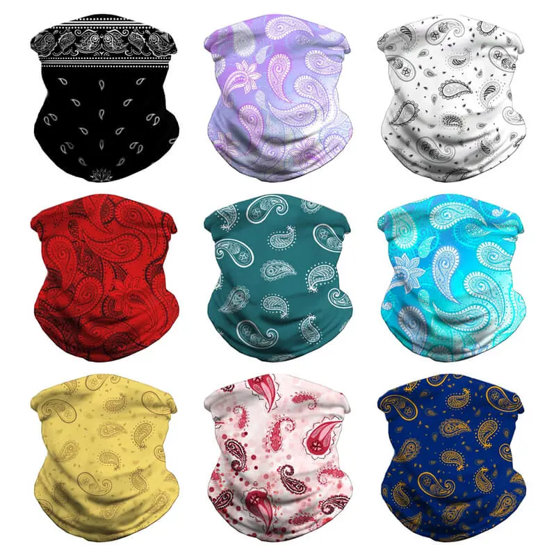 Custom Logo Printing Neck Warmer Women Cheap Foulard Headwear Face Tube Bandanas for Sale