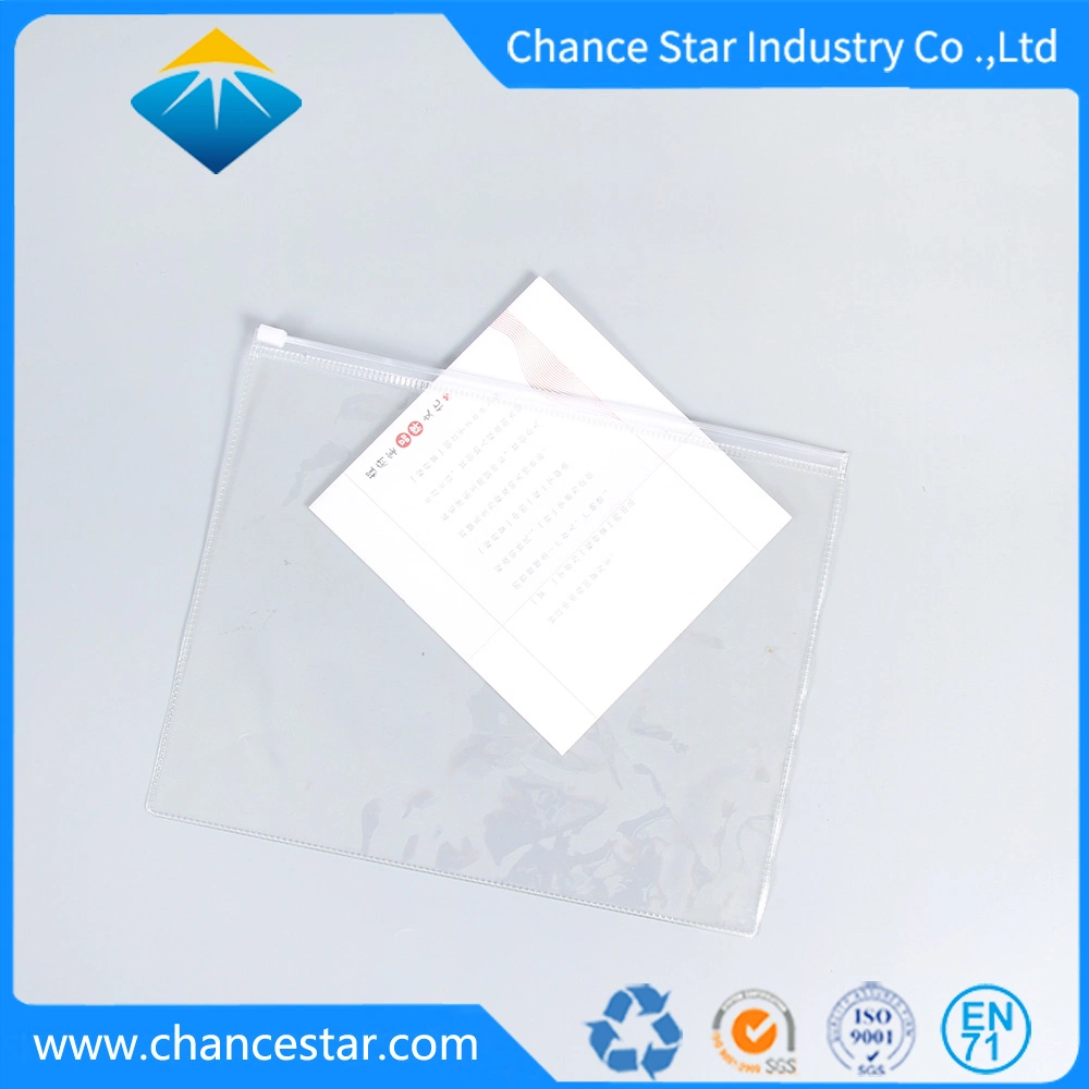 Custom Clear Transparent PVC Plastic Zipper Packaging Bag