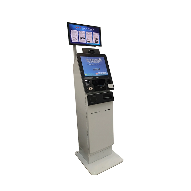 Pantalla doble Registro automático y salida Kiosk para Hotel