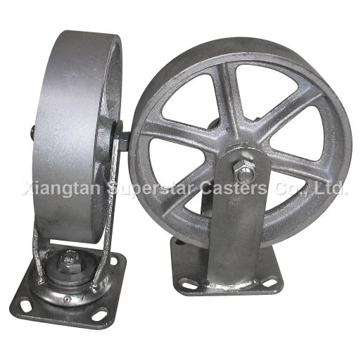 8 Inch Manufacturer High Strength Swivel Medium Heavy Duty Iron Core Casters