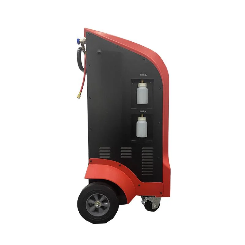 Red Auto Air Conditioner Gas R134A Refrigerant Recovery and Flushing Machine