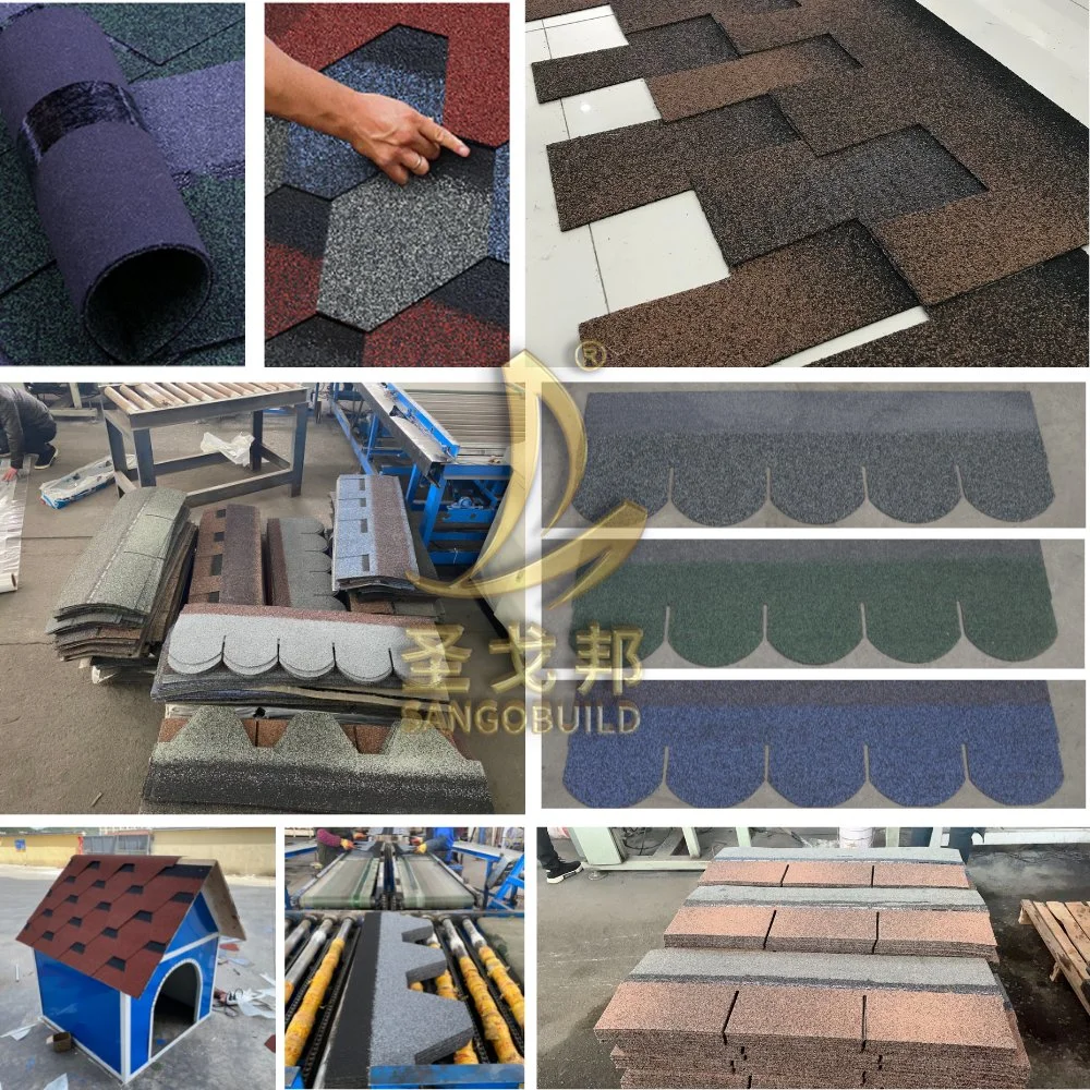 Bolivia ASTM Standard Roofing Manufacturers China Asphalt Roof 3-Tab Architecture Bitumen Roof Dementinal Shingles