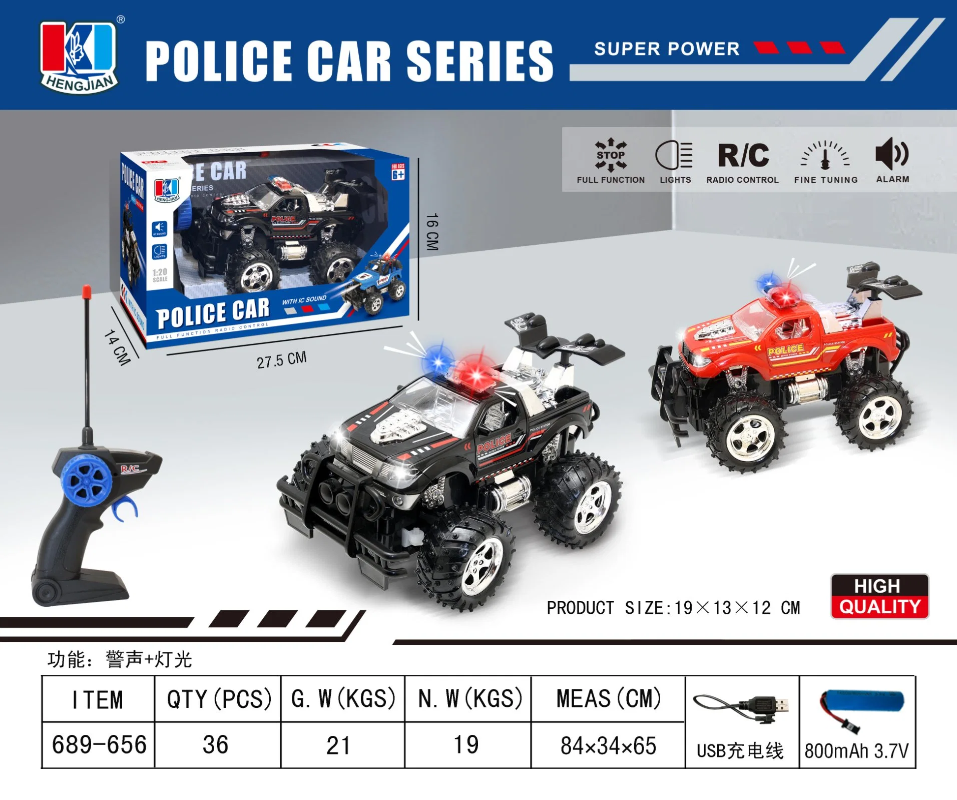 2.4G 4WD de la unidad de control remoto volquete 11CH RC Volquete 2.4G RC Engineering Carretilla con luz y música para niños