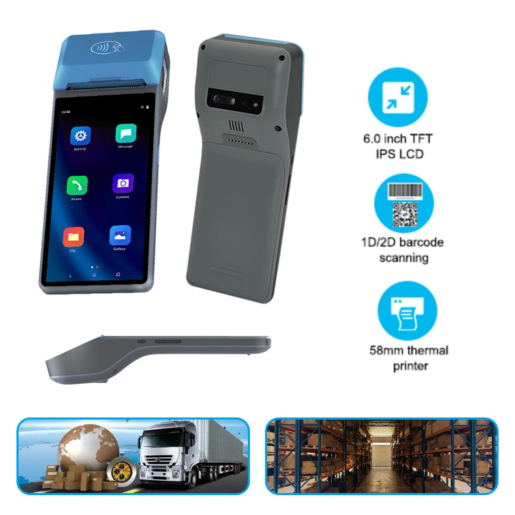 Pemindai 2D 1d 2G 3G 4G Genggam Ponsel lector de QR POS Codig Terminal Android Z300