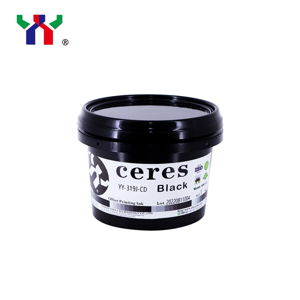 Black Color, High quality/High cost performance Ceres UV Offset Ink for Plastic Label, High Adhesive Force for Cards, Cmyk Color, 1kg/Can