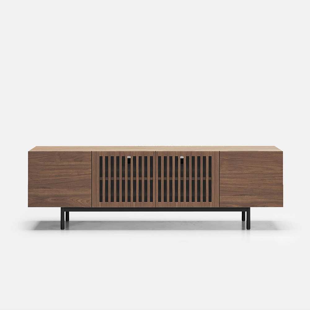 Подставка для телевизора с минималистичным дизайном Slatted Media Console и технологией Tall-Cast Металл