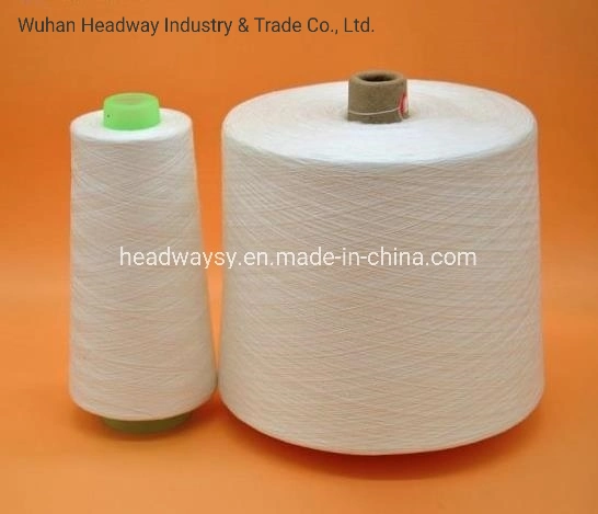 High Quality 100% Polyester Spun Yarn Raw White