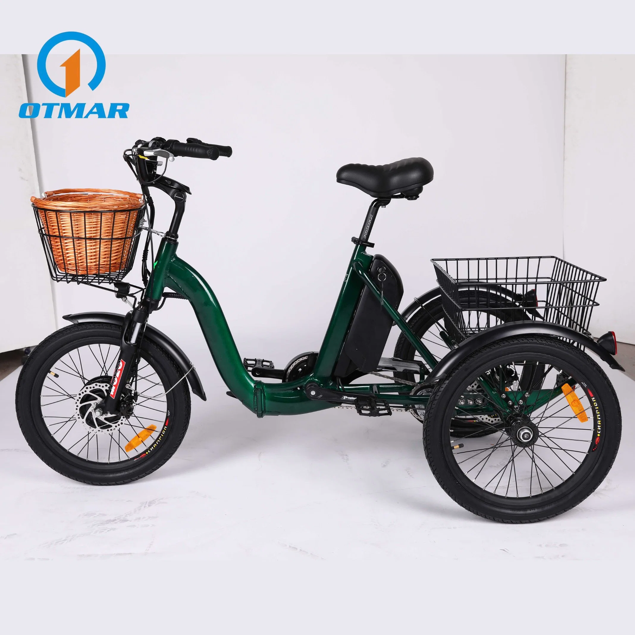 China OEM 20inch Front Drive Elektro Dreirad Mini Reifen drei Rad Elektro City Bike Faltbar 250W Cargo E Trike