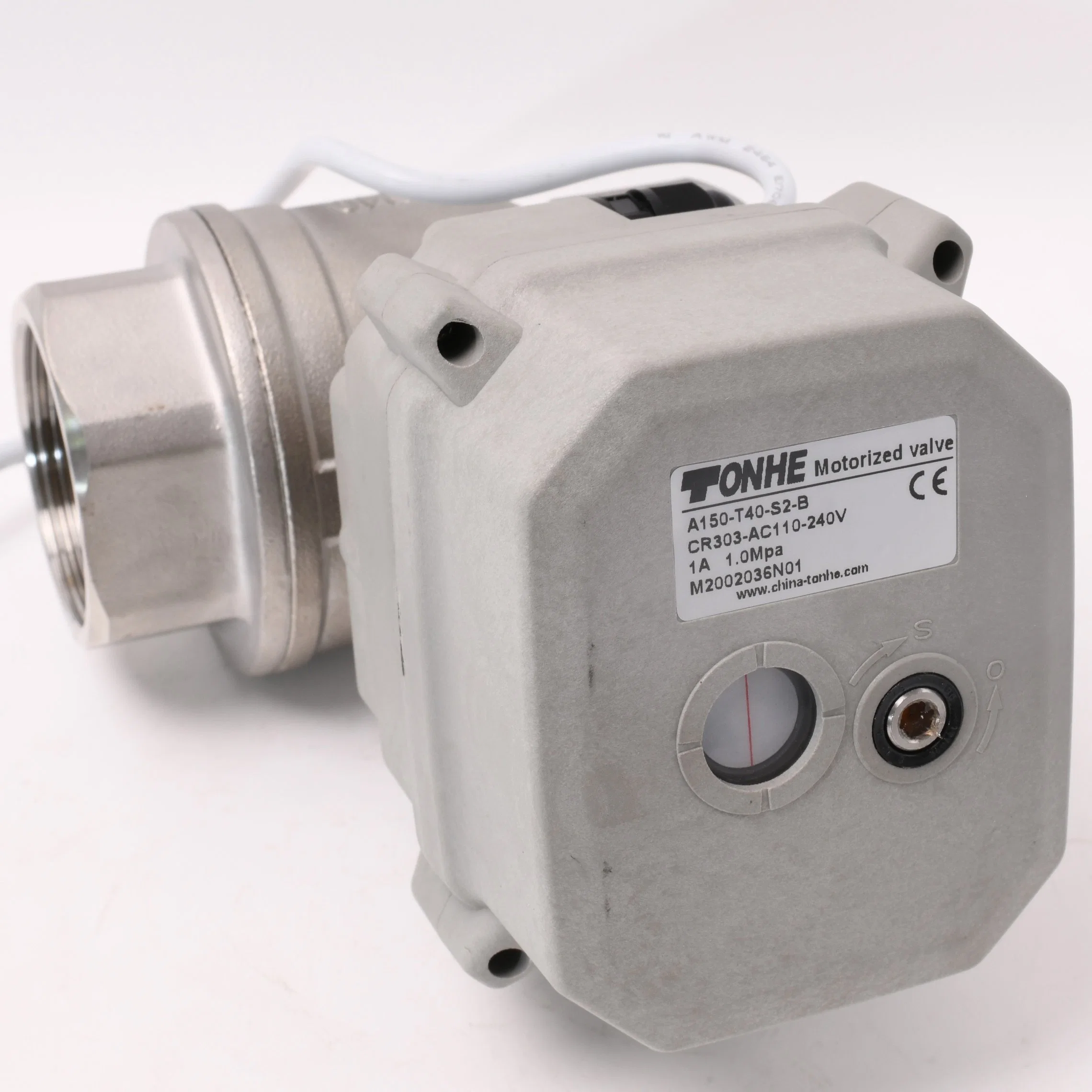 Tonhe 2 Way DN40 SS304 Motorized Mixing Valve 1-1/2" NPT Electric Ball Valve Normally Closed Nc Solenoid Valve