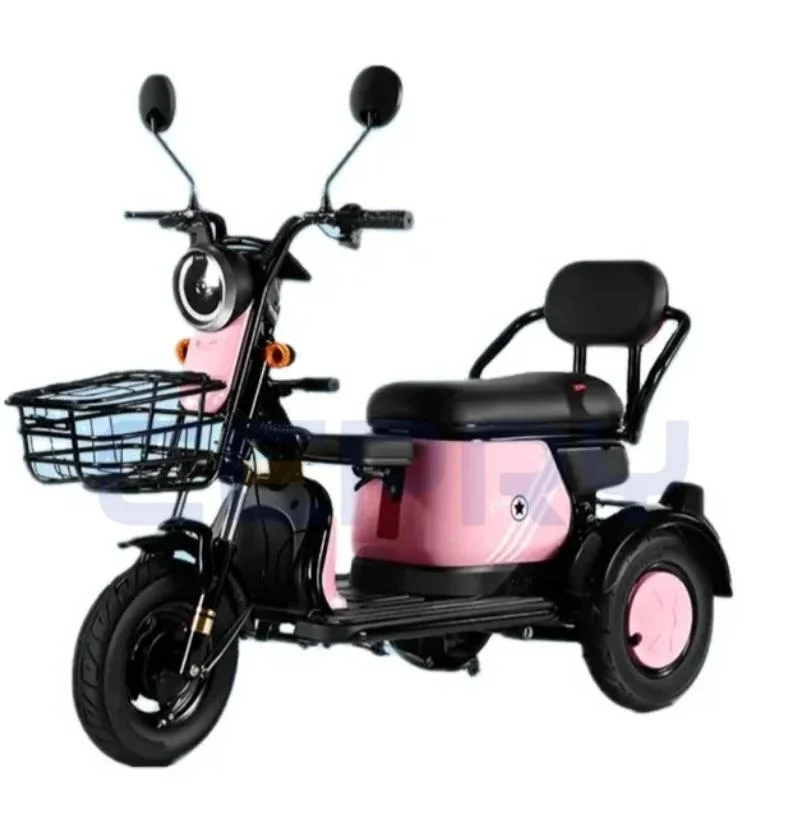 Rechargeable Three Wheel Electric Scooter 2 Seats 3 Wheeler Electric Trike for Adult Electric Three Wheeled Bike
