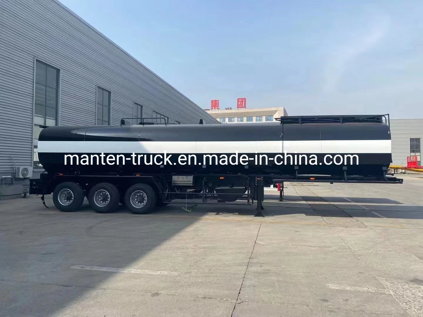 45cbm 45000L Mineral Resin Pitch Hot Asphalt Bitumen Delivery Transportation Tanker Semi Trailer with Oil Heating Burner