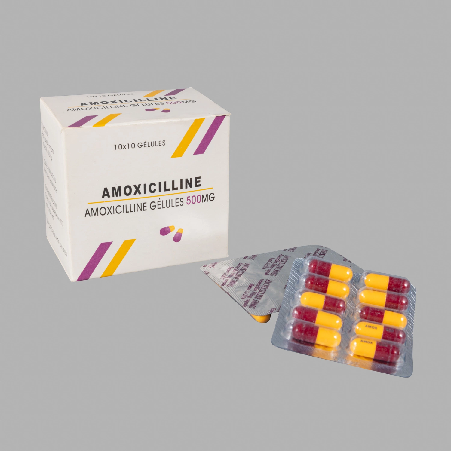 Gélule d'amoxicilline 250 mg 500 mg Médicament générique occidental terminé