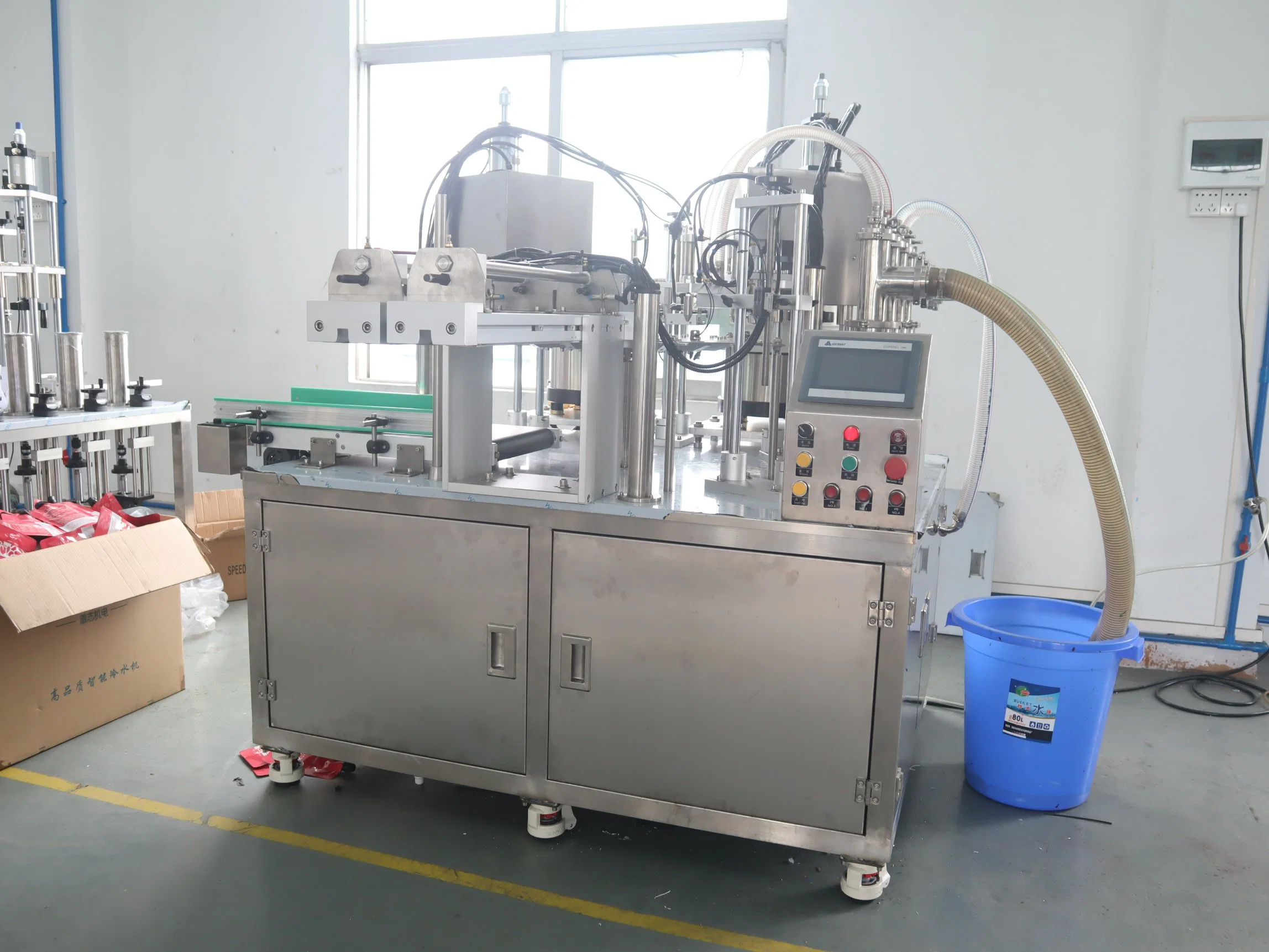 Automatic Liquid Detergent Juice Sauce Paste Doypack Filling Machine