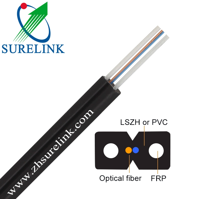 Outdoor FTTH Optical Fiber Cable with Steel Wire Strength Member