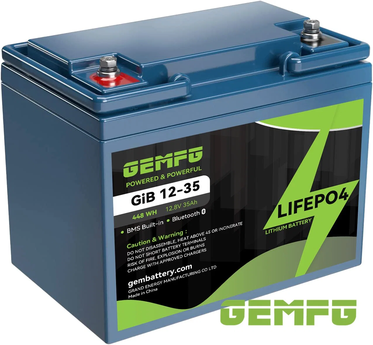 Bateria GEM Lifepo4 12,8 V5.0AH bateria de lítio íon células prismáticas para sistema de energia solar Bateria de iões de lítio