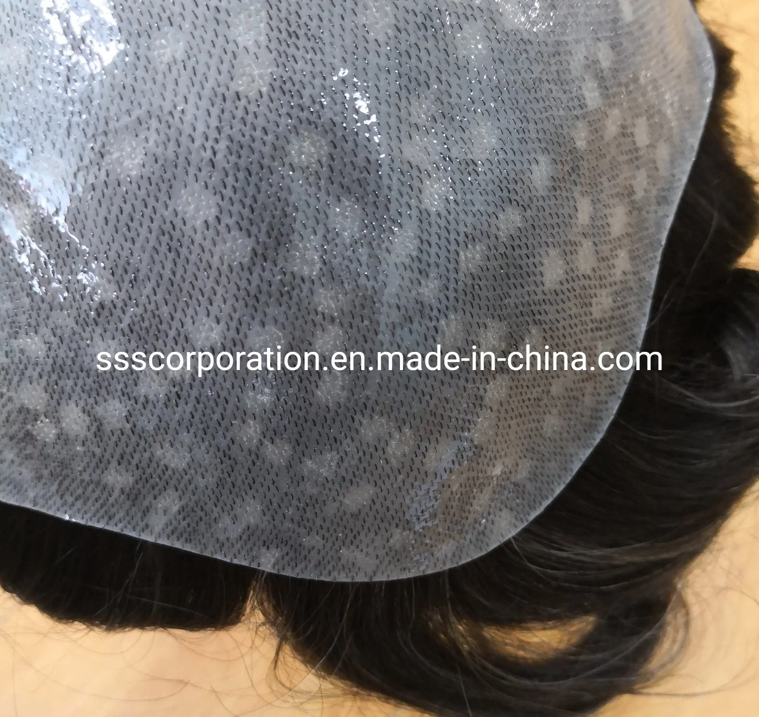 Best Selling Human Hair System with Extra Thin Poly Skin Custom Made