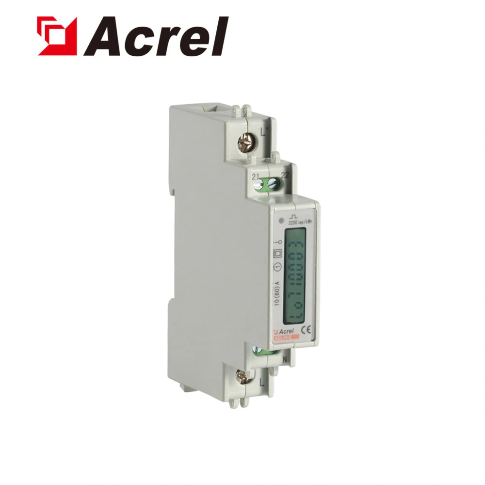 Acrel Adl10-E de energía de la pantalla LCD subentrada la medición de fase única el medidor de energía en carril DIN