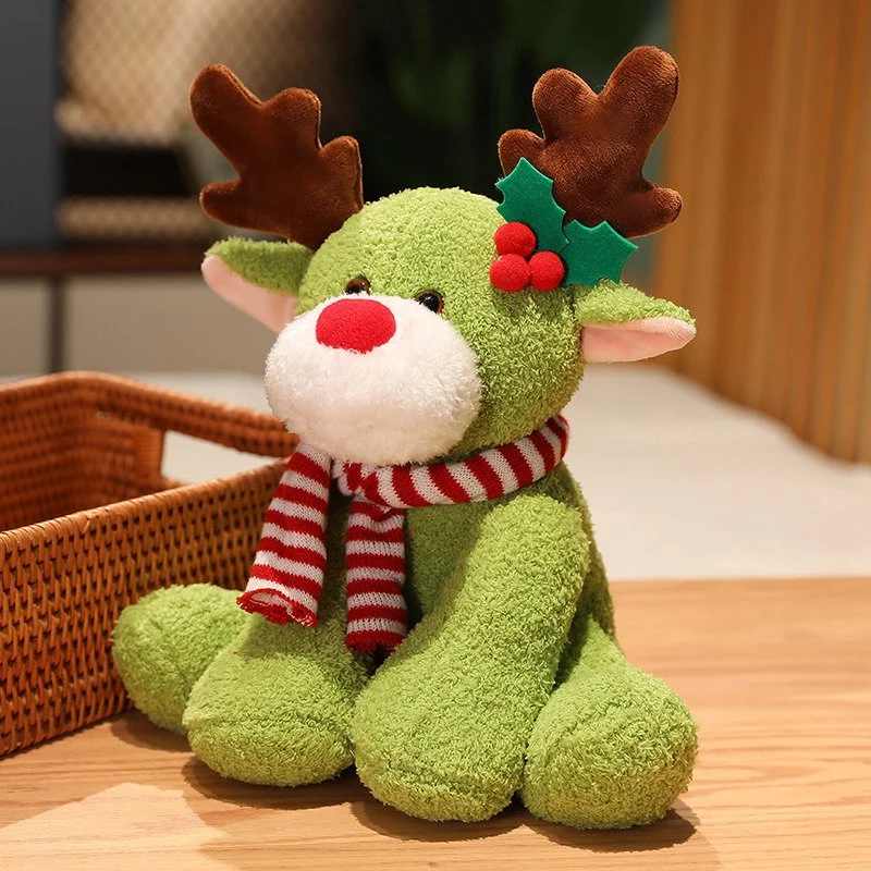 Plush Toy Cute Stuffed Animals Soft PP Cotton Pilling Cartoon Christmas Elk Doll Plush Toys