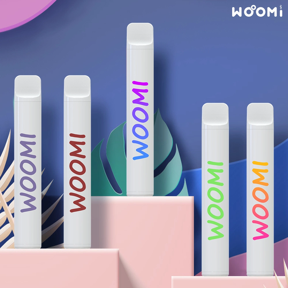 Woomi White Snow 600 850 Puffs Stylo vaporisateur Cigarette électronique jetable Vape Saveurs préférées Cigarette électronique jetable à 2% de nicotine