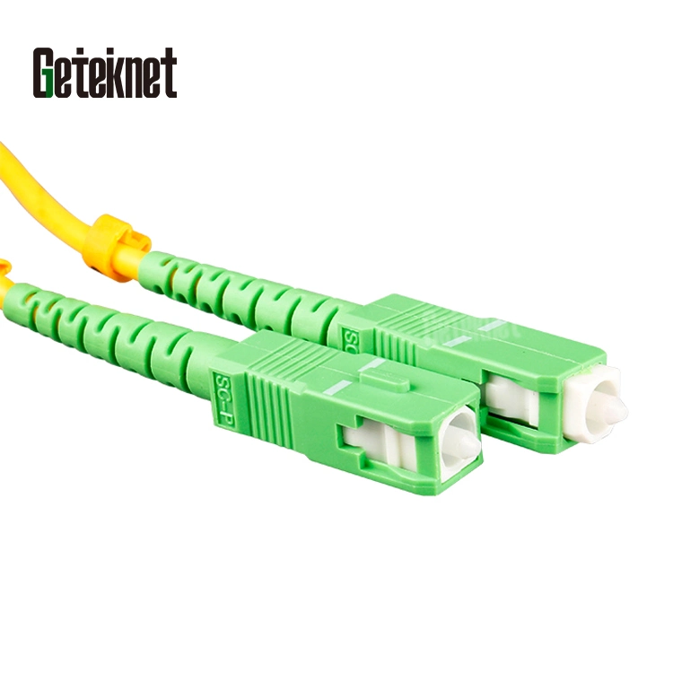 Gcabling 1m 2m 3m Sc/APC to Sc/APC Fiber Optic Patch Sx Cord Patch Cord Sc Optical 3mm Network Singlemode OS2 Sm LSZH Optic Fiber Patch Cord