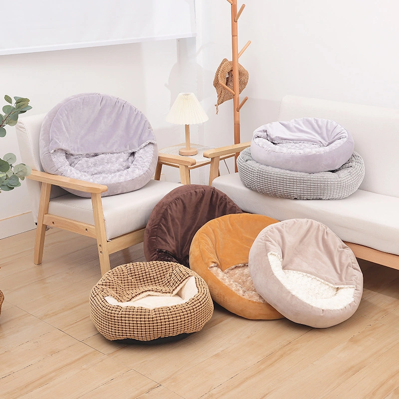 House Soft Plush Kennel Puppy Nest Winter Warm Sleeping Pet Dog Bed