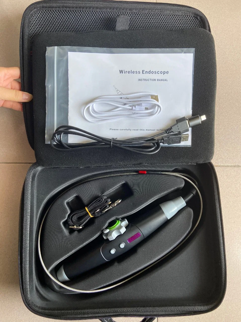 4 mm d'endoscope industriel portable WiFi avec 2 cours d'articulation, endoscope USB, support Android ISO