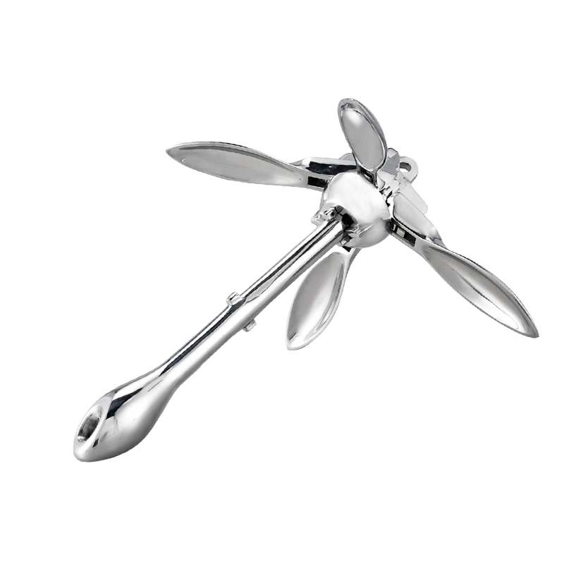 AISI316 Stainless Steel Hatch Marine Grapnel Mirror Grapnel Folding Boat Anchor