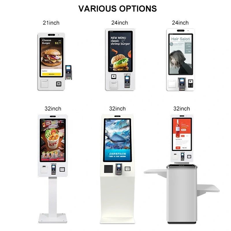 24" 32" Encomenda Kiosk Ecrã Táctil pos sistema Self Pay Quiosque de pagamento de Auto-atendimento para McDonald ′ S/KFC/ Restaurante