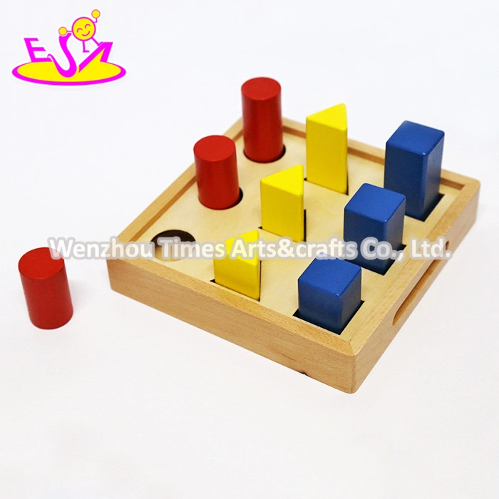 New Design Toddlers Geometry Blocks Wooden Toddler Montessori Materials W12f011