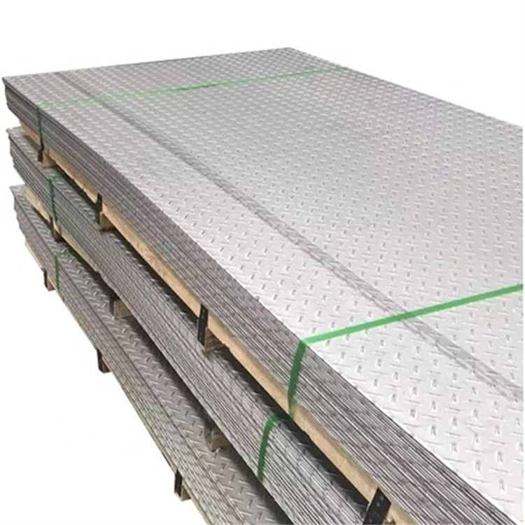 304 4mm Stainless Steel Checkered Plate 202 316 430 0.4X 8 FT Metal Embossing with Short Willow Leaf Projections Ss Sheet Plate