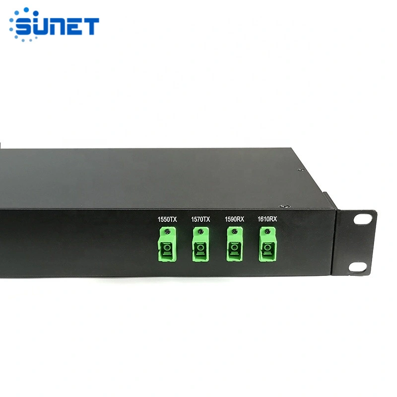 CWDM 19' 1u Rack Mount 8 Services Dual Fiber CWDM Mux Demux 8 Channel