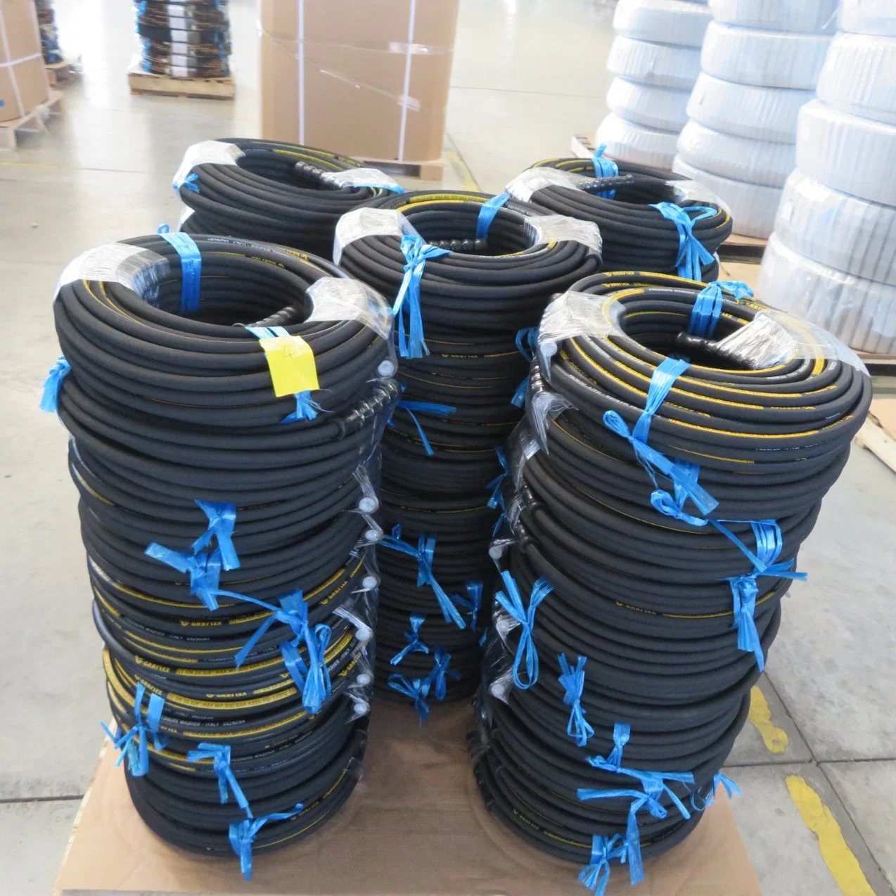 En853 2 Wire Braid Hose Rubber Hydraulic Hose Pressure Pipe and Fitting