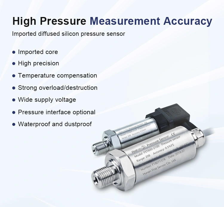 FST800-2100 Buy Sensitivity Piezo 5 Volt 5000 5 psi Pressure Transducer for Sale