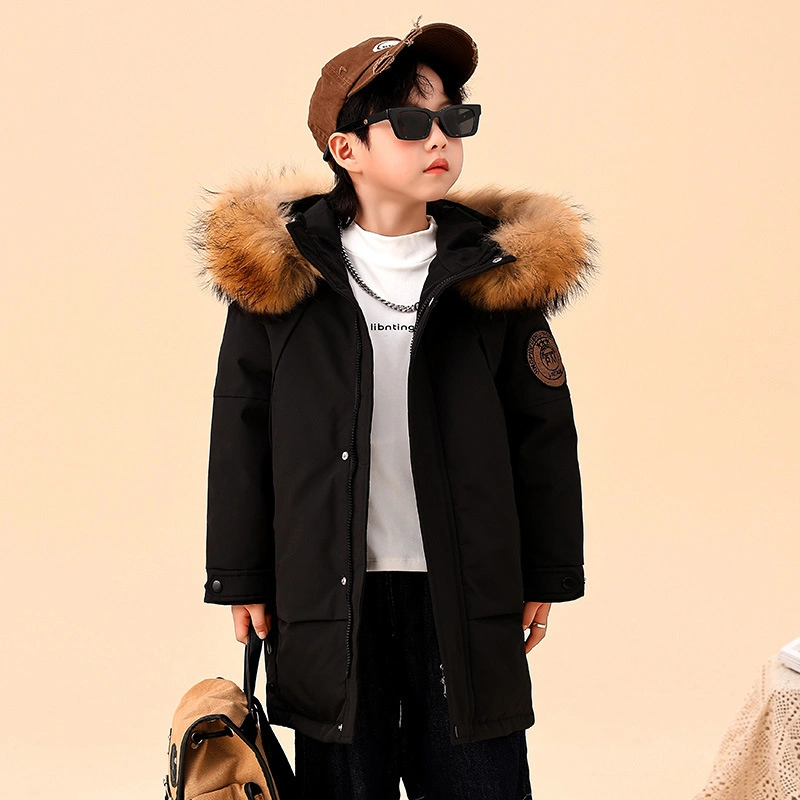 Hot Sale Winter Kids Simple MID Long Korean Style Boys Apparel