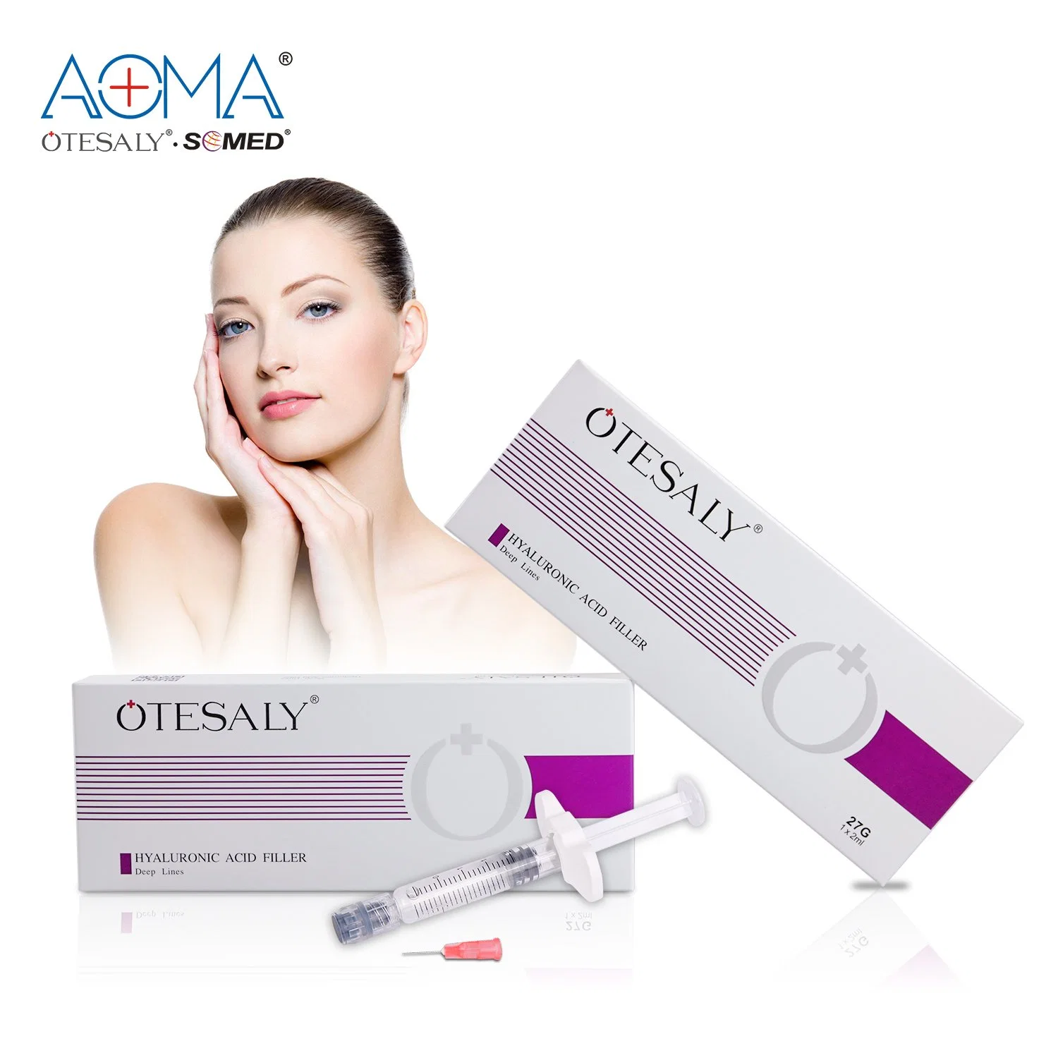 OEM Cross Linked Otesaly 2 ml Deep Line Filler Gel nasolabial Replis soutireuse injection Ha lèvre soutireuse stylo soutireuse acide hyaluronique Mastic cutané injectable