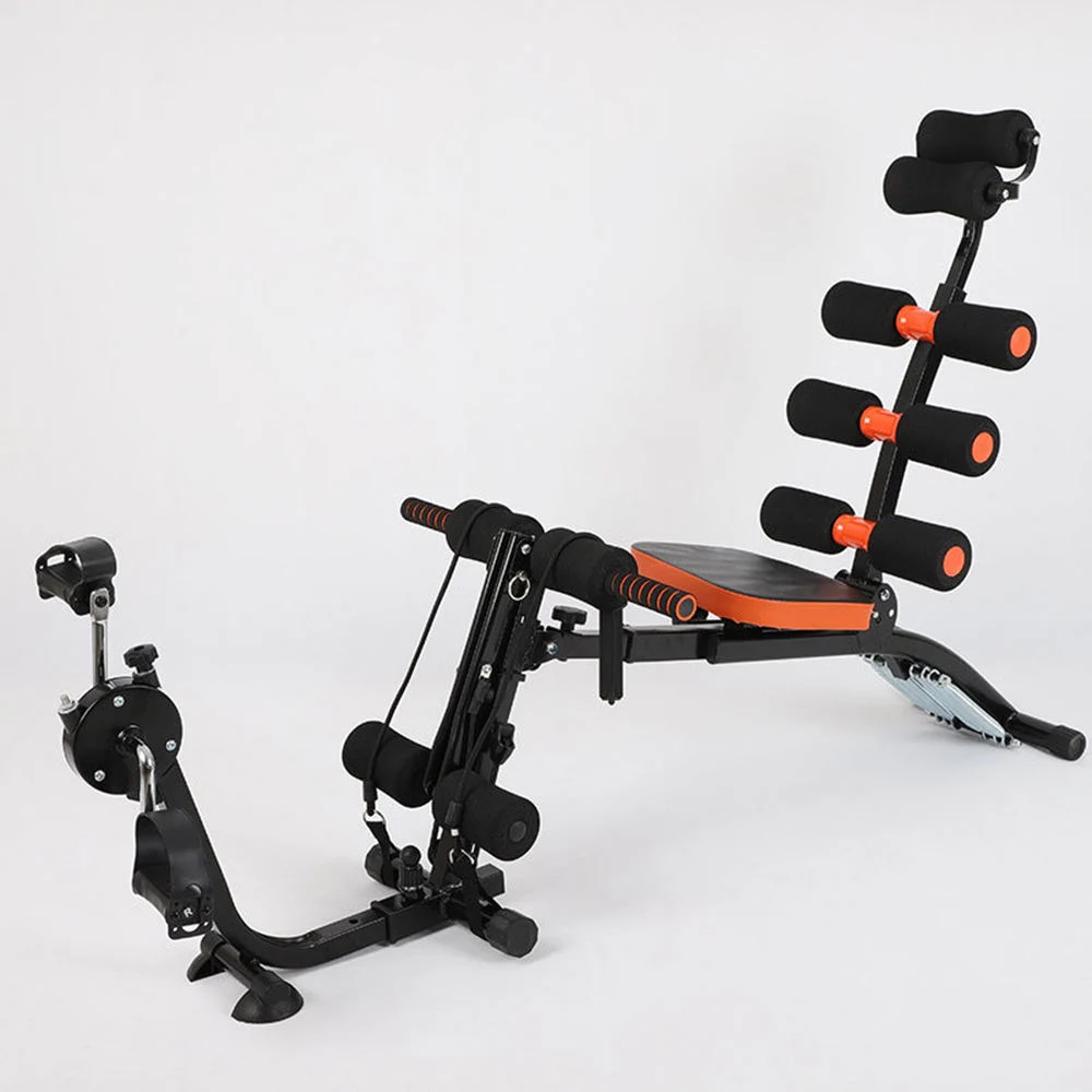 Multifunction Abdominal Trainer with Twist Waist Stepper and Resistance Bands Whole Body Machine for Home Gym Fitness