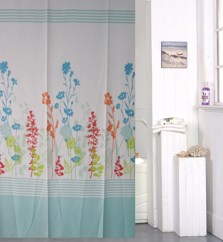 Bulk Sale to Walmart, Cheap Price with Good Quality 100%Polyester Shower Curtain