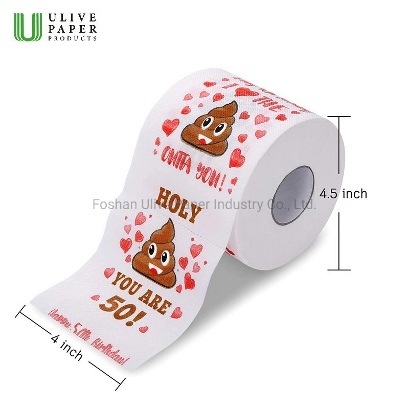 Ulive Cute/Funny Design Customized Pattern 2/3ply Toilet Paper Roll