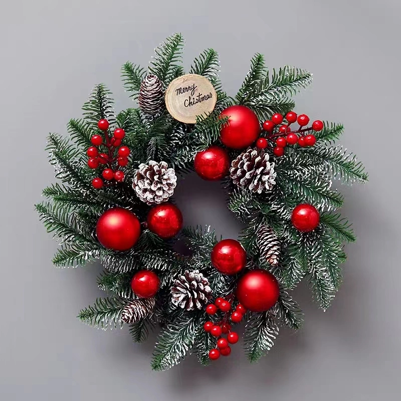 40cm 50cm Christmans Garland Christmas Wreath with LED Light