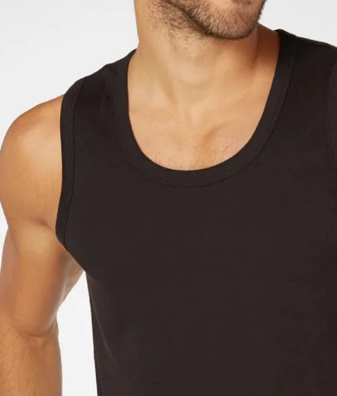 Good Quality Bamboo Fabric Men Vest Top Clothing