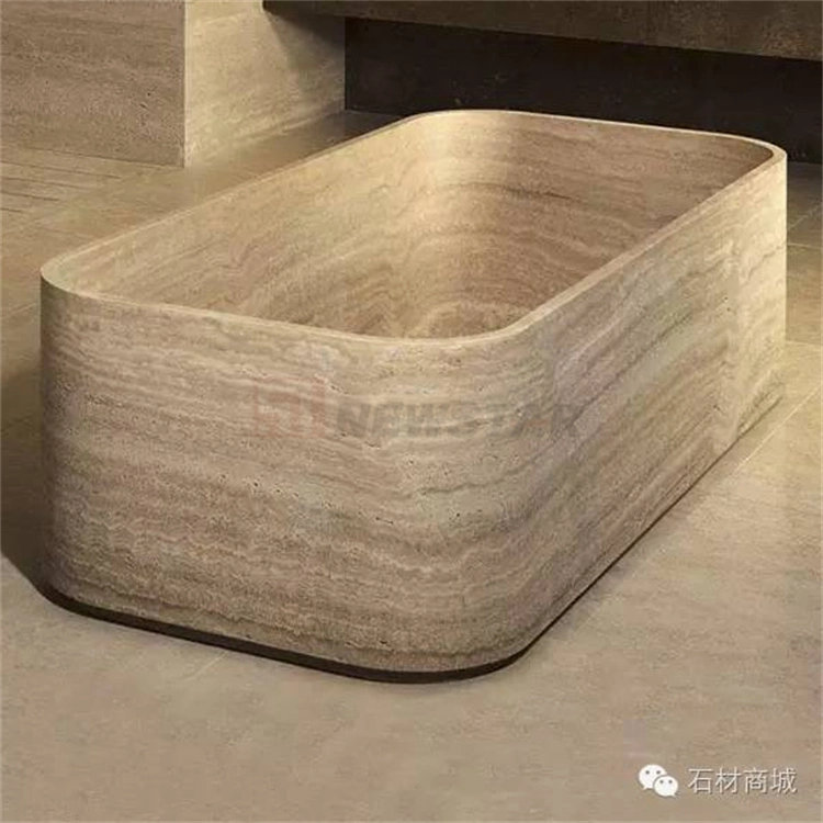 Natural White/Marble/Granite Stone Honed/Polished Bathtub Bathroom Corner Soaking Bath Tub Travertine Marble Freestanging Bathroom Bath Tub