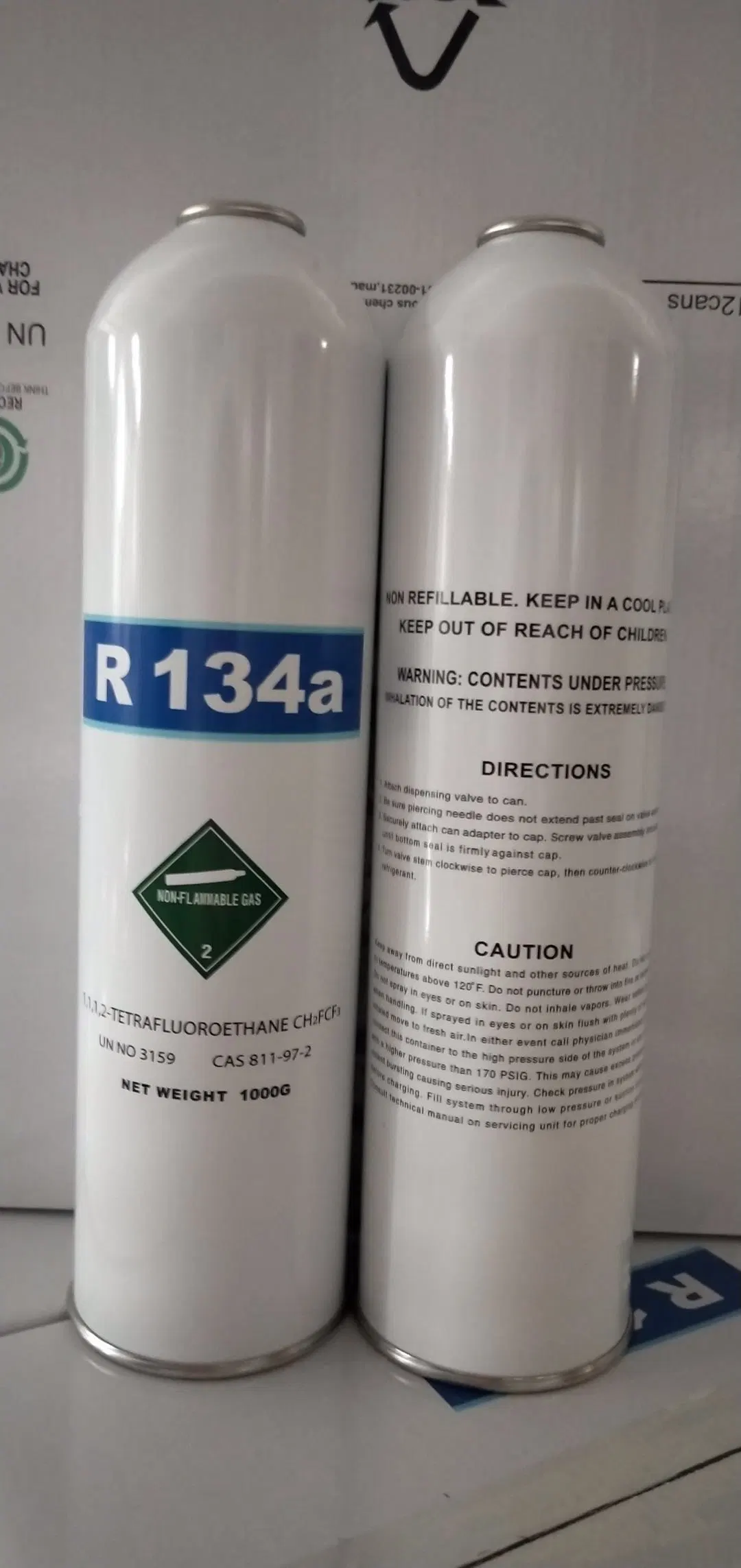 Disposable Cylinder 13.6kg Air Conditioner Gas 134A/R-134/R134A Refrigerant Gas