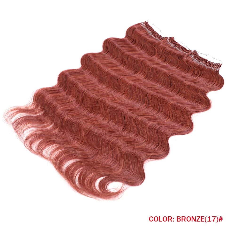 Synthetic Fiber Braided Water Wave Curly Hair Weaving