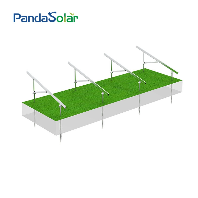 Soporte de montaje de módulo PV de perfil de aluminio sistema solar con tierra Tornillo