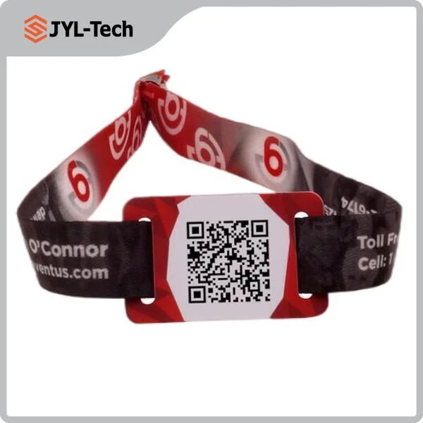 Event Festival RFID Satin-Band Polyester Woven ткань браслет RFID Woven Браслет